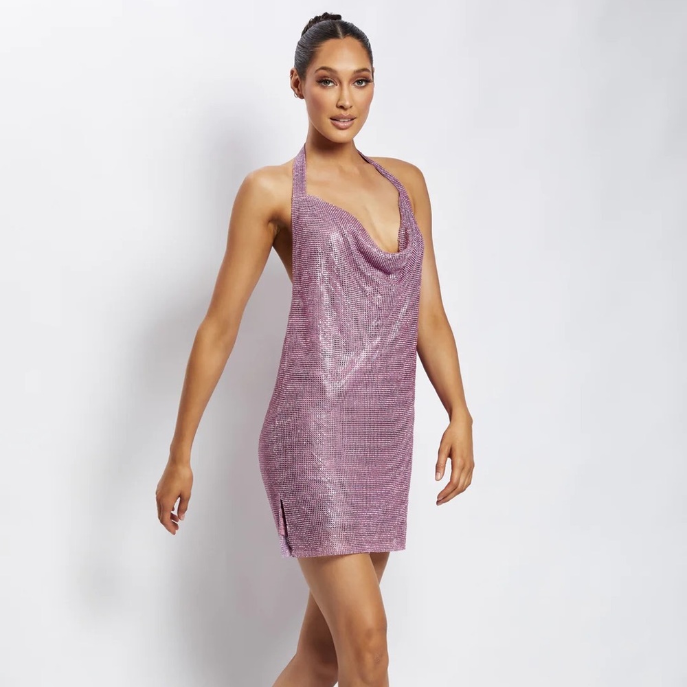 Meilani low back rhinestone dress